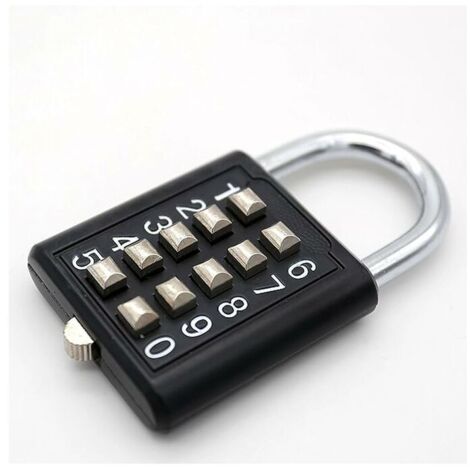 10-Digit Cadenas à combinaison Serrure Combinée, Métal