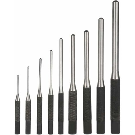 RHG 9PCS Poinçon Jeu de Chasse-goupilles En Acier Durable Professionnel, Outil à Main Ingénierie Mécanique (1/5)