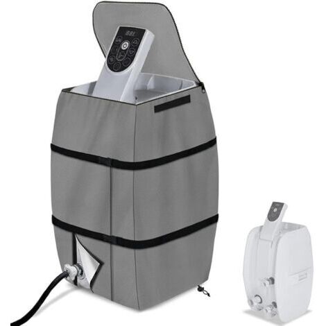 RHG Housse de Chauffage pour Spa, 42 x 38 x 54 cm, étanche, abri pour Spa, auvent Pliable et réglable avec Cordon de Serrage et Boucle, Housse de Spa Portable avec Sangle de poignée(Gris) (1/5)