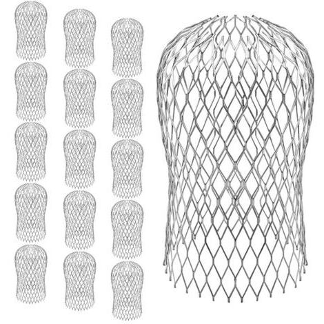 RHG Filtre Gouttière, Crapaudine de Gouttière en Aluminium, Filtre Anti Feuille, Métal Gardes De Gouttière pour Maison, Avant-toit, Fossé, Égout, 16 pc (1/5)