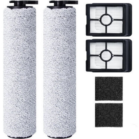 RHG Rouleau de brosse de rechange et filtre HEPA pour BISSELL CrossWave HF3 Aspirateur Balai Laveur Sans Fil (3649A), 2 rouleaux de brosse + 2 filtres HEPA + 2 éponges filtrantes (1/5)