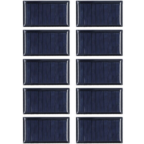 RHG 10 pcs Petite Cellule Solaire Résistant Aux Intempéries DIY Module De Panneau Solaire pour Projets Scientifiques Jouet Lumière 0.15 W 5 V (1/5)
