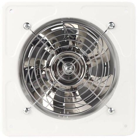 RHG 190mm 40W 220V Ventilateur d'extraction mural à faible bruit Maison Salle de bain Cuisine Garage Ventilation (Blanc) (1/4)