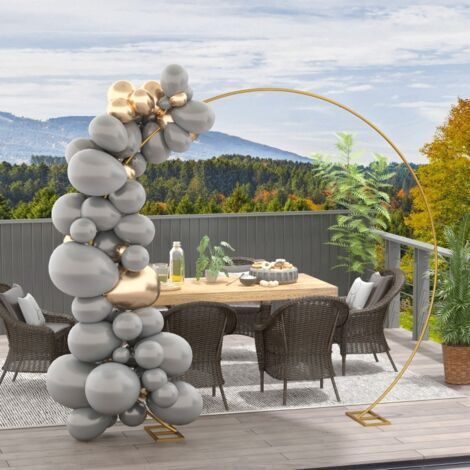RHG Arche de Jardin en Acier DoréPour Plantes Grimpantes, Mariage, AnniversaireFinition Or (1/5)