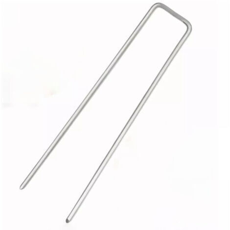 RHG 50PCS Clous de gazon de type U en acier galvanisé résistant à la rouille Piquets de jardin (1/4)