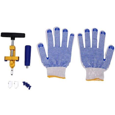 RHG Coupe-carreaux manuel 2 en 1 efficace avec pince casse-verre pour carreaux émaillés de 3 à 15 mm, miroirs, 2 lames et gants inclus (1/5)