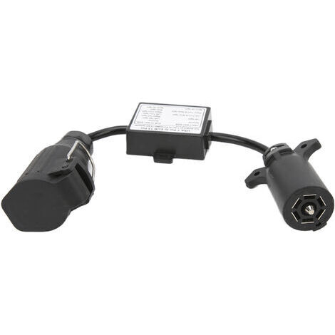 RHG Connecteur de voiture en plastique, connecteur de lame à 7 voies pour véhicule américain vers connecteur rond européen à 13 broches pour voiture et camion (1/5)