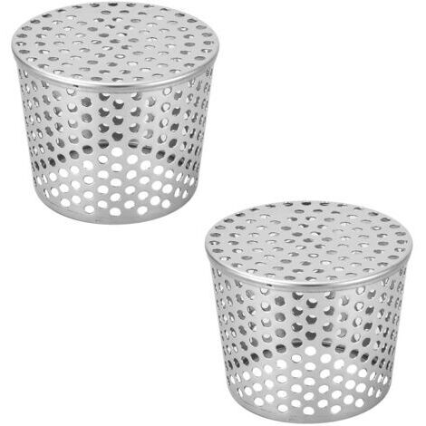 RHG 2 Pièces Crapaudine De Gouttière Acier Inoxydable Argenté Protege Gouttiere 100-93 mm Adaptées Aux Tuyaux De Descente Et Aux Gouttières Gardez Votre Cour Propre Et Bien Rangée (1/5)