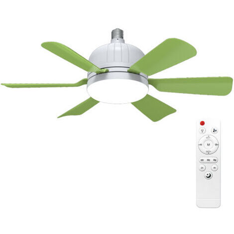 RHG Ventilateur de plafond avec éclairage intégré et pales amovibles - 6 pales - Température de couleur réglable de 3000K à 6500K - Télécommande incluse - Idéal pour la chambre, la chambre d'enfant, l (1/4)