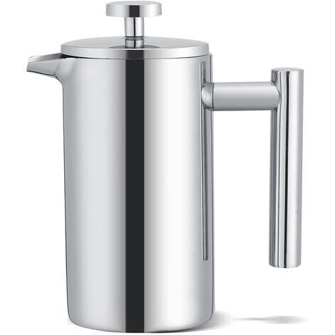 RHG Cafetière à double paroi en acier inoxydable de 350 ml cafetière à piston avec filtre (1/5)