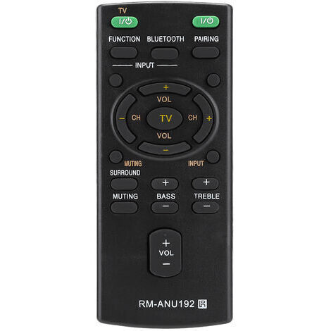 RHG Télécommande de remplacement RM-ANU192 pour barre de son Sony SACT60BT HTCT60BT SSWCT60 (1/5)