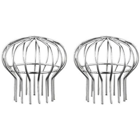 RHG Lot de 2 protections de gouttière en acier inoxydable pour gouttière, protection contre les feuilles, la mousse, la boue et les débris (convient pour un diamètre de trou de 110 mm) (1/5)