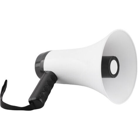RHG Mégaphone portable avec haut-parleur, porte-voix et sirène, contrôle du volume, mini porte-voix 30 W, portée de 500 m, accessoire sonore indispensable pour entraîneur et animateur de camp de vacan