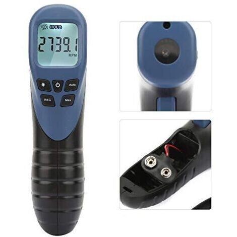 RHG Tachymètre numérique de régime, Instruments Compte-tours automobile TL900 Testeur de jauge de vitesse de moteur de style pistolet sans (batterie non incluse) (1/5)