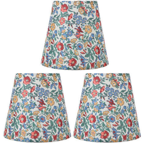 RHG Abat-jour conique en tissu à motif floral pour lampadaire ou lampe sur pied avec culot E14
