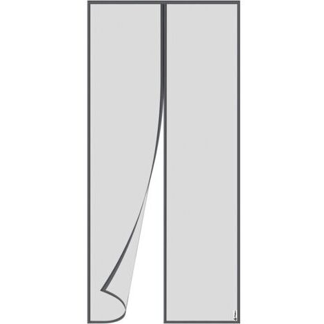 RHG Moustiquaire Porte Magnétique 36 x 82 Pouce Moustiquaire Rideau Moustiquaire Magnétique Noire Rideau pour Portes Fenêtres Anti Moustiques Mouches (Gris, 90x210 CM) (1/5)