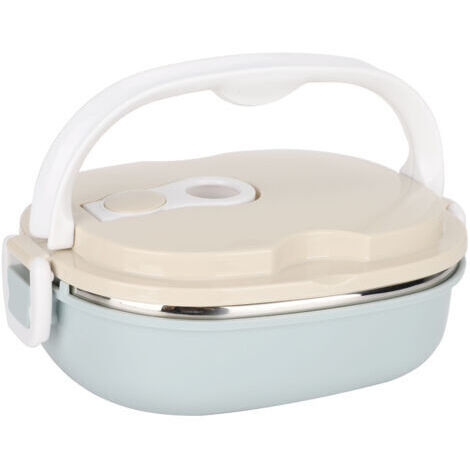 RHG Boîte à sandwich en acier inoxydable hermétique, Boîte à déjeuner isotherme portable avec poignée pour bureau pour Repas Chauds Thermiques Bol Récipient Alimentaire (1/5)