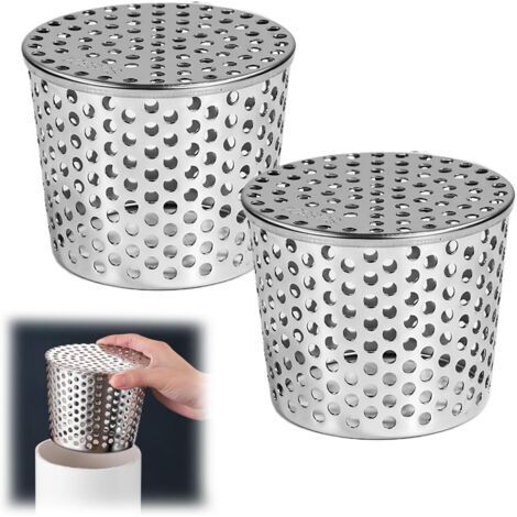 RHG 2 Pièces Crapaudine De Gouttière Acier Inoxydable Argenté Protege Gouttiere 110-90 mm Adaptées Aux Tuyaux De Descente Et Aux Gouttières Gardez Votre Cour Propre Et Bien Rangée (1/5)
