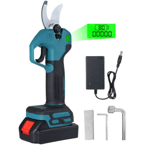 RHG Cisaille électrique sans balais 21 V avec batterie 1300 mAh, lame en acier au carbone SK5, diamètre de coupe de 30 mm, interrupteur de sécurité intégré, prise UE, 1 (1/5)