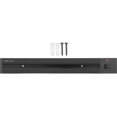 RHG Prise encastrée pour rail, 60 cm Cuisine, salon, bureau à domicile Multiprise encastrée dissimulée Noir (1/5)