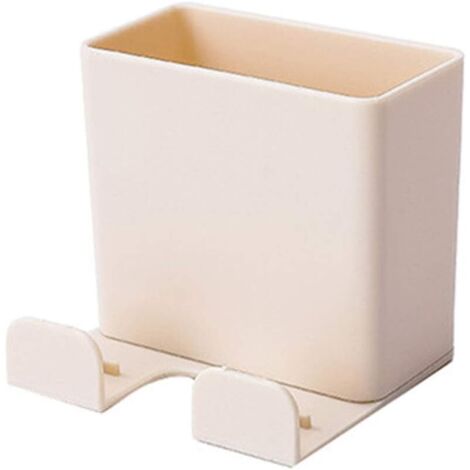 Boîte de Rangement télécommandée Support Mural pour téléphone Portable Boîte Multimédia avec Crochet (Beige) (1/5)
