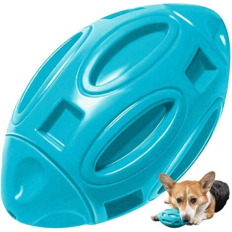 Nazalus-Vente chaude-Ballon de Rugby Chien, Chien Balle à Mâcher en Caoutchouc, Jouet Chien Balle de Rugby, Chien Rugby en Caoutchouc, Balle Chiens Couineuse, pour Chiens de Moyenne et Grande Taille ( (1/5)