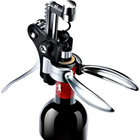 Tire Bouchon de Vin Coffret Cadeau Ouvre Bouteille - Un Amélioré Modèle 2021 Approuvé . Kit de Débouchage Vin, Ensemble Cadeau Coupe-Capsule et Bouchon sous Vide pour Hommes Femmes, Oenophile (1/5)