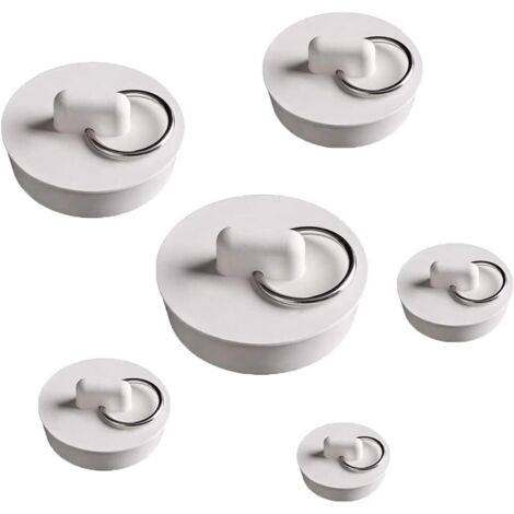 6 Pièces Bouchon de Baignoire Bouchon Evier Cuisine Bouchon Evier Bouchon Baignoire Universel Bouchon Caoutchouc Bouchon Lavabo Bouchon de Lavabo (1/5)