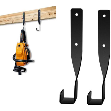 Crochets Utilitaires Pour Outils De Jardin, Crochets De Rangement Très Résistants, Crochets De Fixation Pour Montage Mural,Pour Les Tronçonneuses, Chaînes Et Autres Équipements Lourds (1/4)