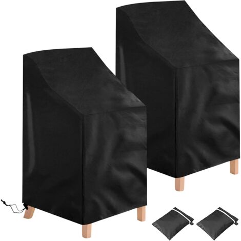 2 Pièces Housse Chaise Jardin, Oxford Housse De Protection pour Chaises ImperméAble, Coupe-Vent, Anti-UV Housse Fauteuil Jardin pour chaises de Jardin et de Balcon - 64x64x70/120 cm (1/5)