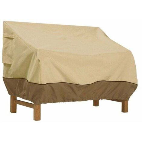 Housse de protection pour banc de jardin – Tissu Oxford 210D imperméable – Dimensions 193 x 83 x 84 cm – Cordon de serrage réglable