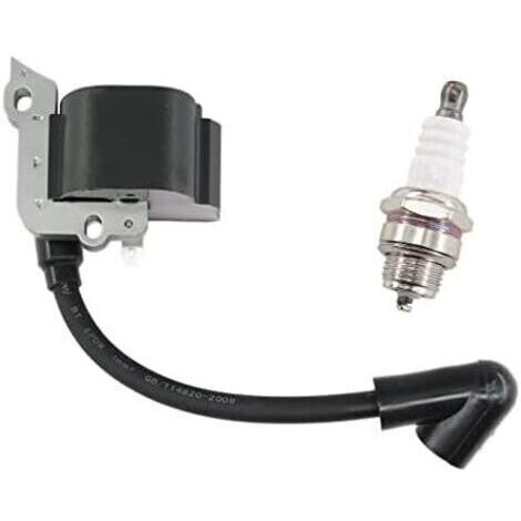 Bobine dallumage avec bougie dallumage pour Stihl FS38 FS46 FS45 FS55 FC55 FC55Z FC55-DZ HL45 HL45Z HL45-DZ HS45 HS45Z KM55 KM55RZ KM55C KM55R Tronçonneuse de rechange 4140 400 1308