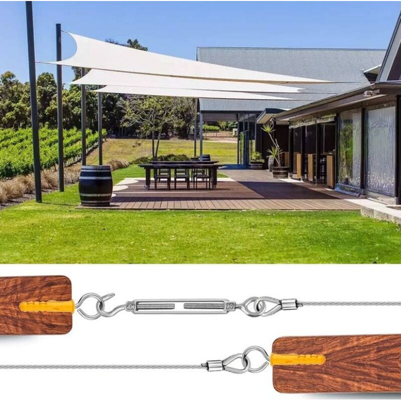 VIPNAJI Kit Câble Acier Inoxydable 35m 3mm – Corde Tendeur Robuste 304 Pour Suspension Plantes, Linge, Balustrade Extérieur