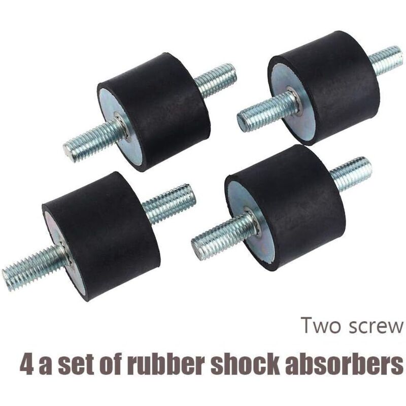 2 Supports Anti-vibration Caoutchouc M3 - 10x10 Mm, Pour Moteur, Compresseur, équipements Vibrants