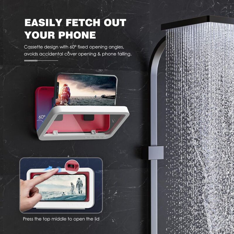 Fdit Support De Tablette De Douche étanche Support De Téléphone De