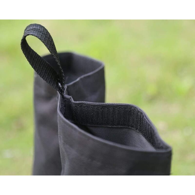 Lot De 4 Poids De Sable Pour Gazebo - Tissu Oxford 800D - 34x34cm - Fixation Par Sangles Velcro