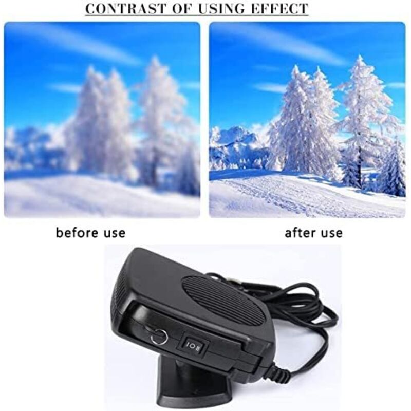 WEQNGIU Chauffage De Voiture Portable 12V 200 W Chauffage Et Dégivreur Avec Radiateur Soufflant 2 En 1 Et Fonction De Refroidissement Pour Allume- Cigare De Voiture Dégivreur Pour Voiture Et SUV