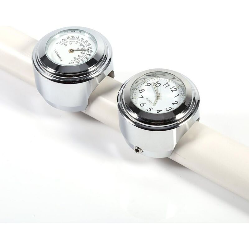Pendulette De Bureau Vintage Moto Grand Touring – Acier Chromé Et Doré, Quartz, Années 90