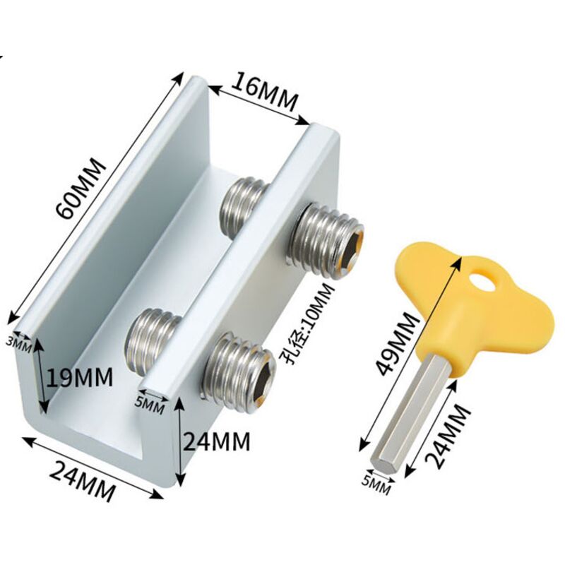 EUDEMON 2 Pièces Serrure Sécurité Fenêtre Bébé - Limiteur Réglable UPVC Bois Métal Blanc - Protection Enfants