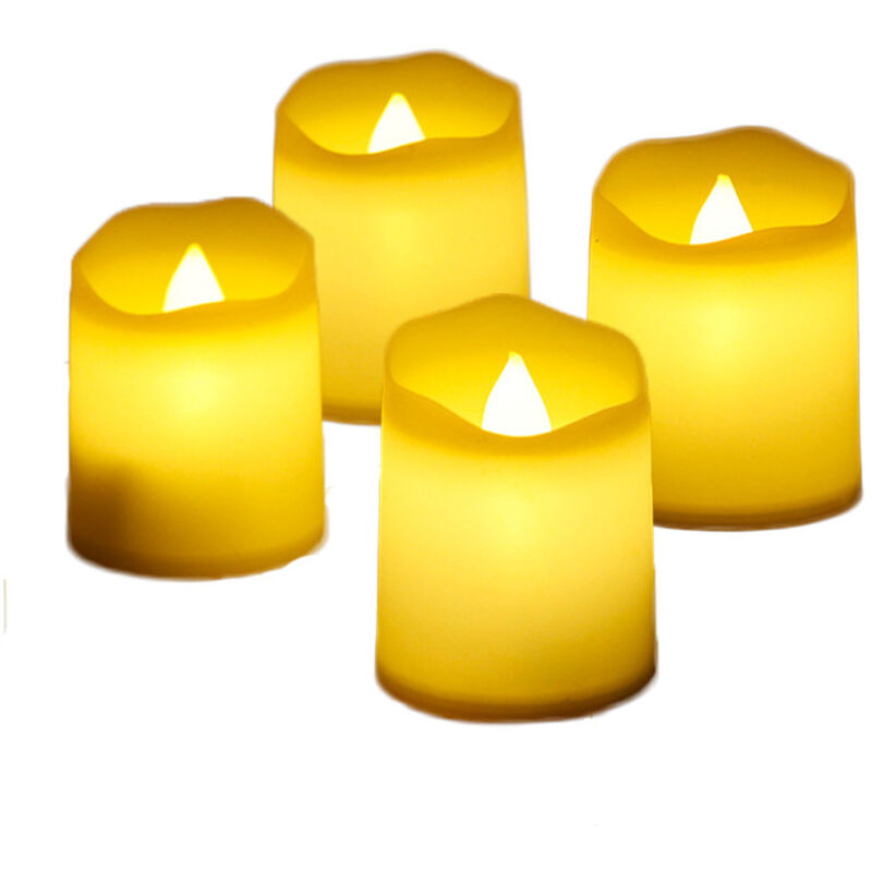 Bougies LED Vacillantes Avec Télécommande – Flamme 3D Réaliste, Sans Flamme – Pour Noël, Mariage, Décoration Maison