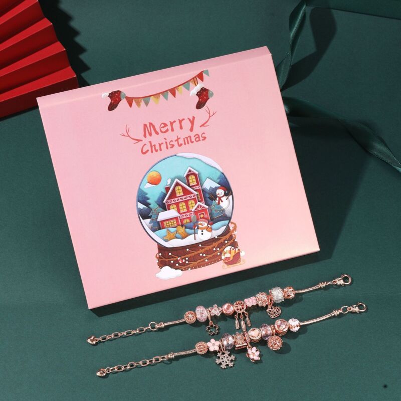 Bracelet Grande Sœur Perles En Argile - Cordon Ajustable Rose Avec Carte Cadeau - Idéal Naissance, Noël, Anniversaire