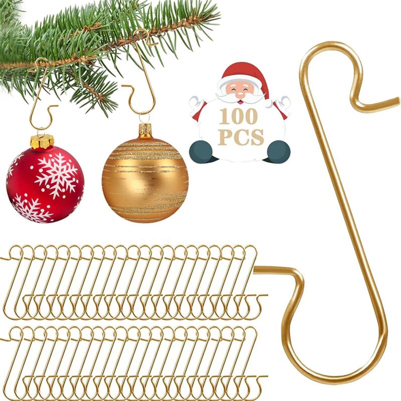 Lot De 100 Crochets Pour Décoration De Noël, Boules De Noël