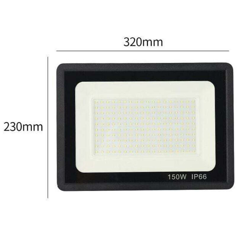 150W Projecteur LED Exterieur 15000LM, Phare LED Extérieur Super Brillant 3500K Blanc Chaud