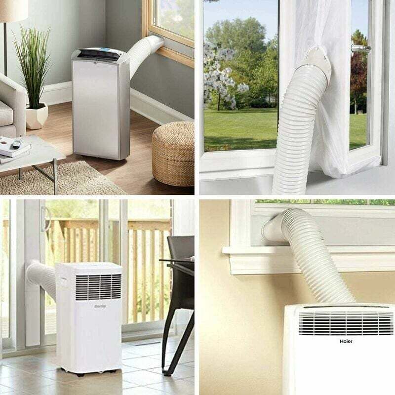 Adaptateur De Fenêtre Pour Climatiseur Mobile – Connexion Tuyau D’évacuation, ABS, Plat, 15 Cm, Facile à Installer - 12