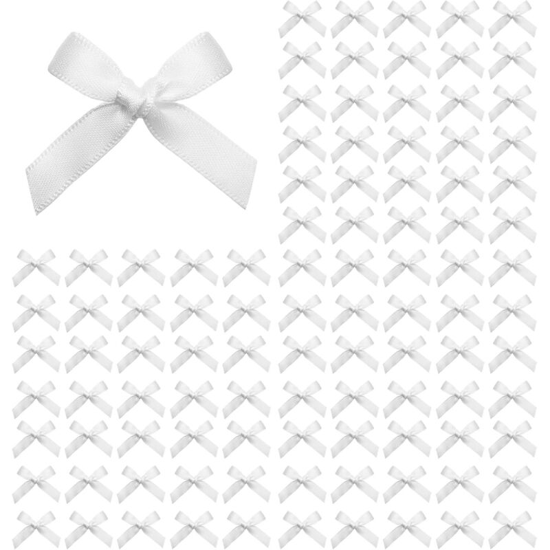 50 Nœuds Ruban Dentelle Miniatures - Pour Couture, Décoration Vêtements, Mariage, DIY (couleur Bleue)