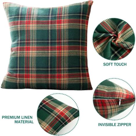 ANRO Housse De Coussin Décorative Pour Canapé - Motif Maison En Pain D'épices - 45 X 45 Cm - Avec Rembourrage