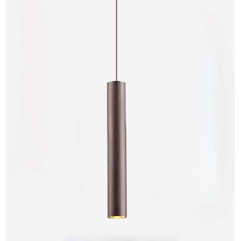 Galozzoit – Lampe suspension LED nordique 30cm – Aluminium brossé – Long tube minimaliste pour salle à manger et cuisine – Ampoule blanc chaud - Coffe-Gold-30cm