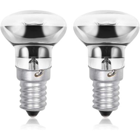 Ampoules de lampe à lave R39 E14 30W, petites ampoules de lampe à lave à réflecteur SES à vis Edison, blanc chaud 2800K R39 à intensité variable (lot de 2) (1/5)