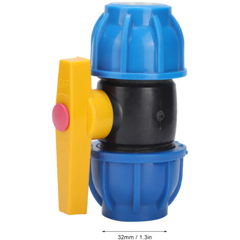 Raccords de tuyauterie d'eau en PE de haute qualité, remplacement rapide du robinet à tournant sphérique 32mm (1/5)