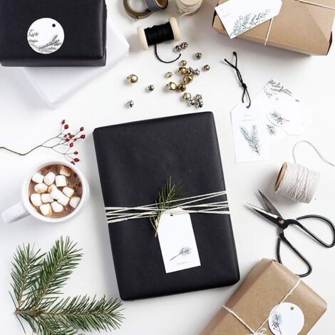 Rouleau Papier Kraft 30cm X 30m - Naturel, Recyclé, Avec 20m De Ficelle - Pour Emballage Cadeaux, DIY